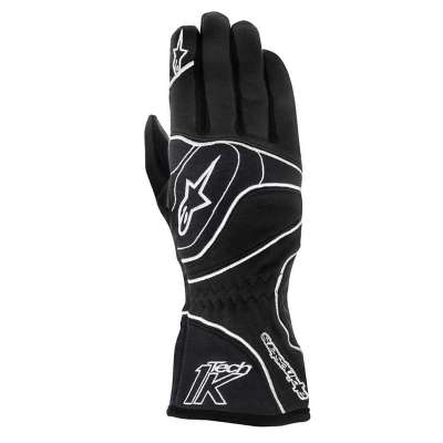 Alpinestars Handschuhe Tech1-K, schwarz/ weiß 