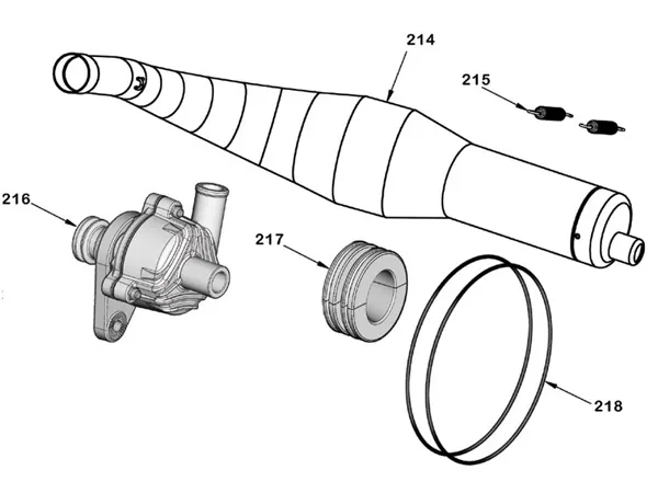 Auspuffanlage/ Wasserpumpe Rok GP