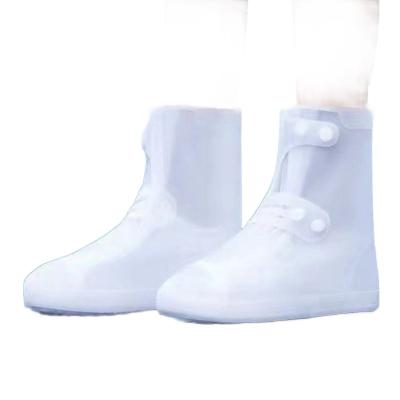 Regenschuhe-Überschuhe aus Silion mit Druckknöpfen und rutschfester Sohle.