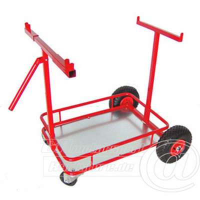Cart cart folding, plastic coated red