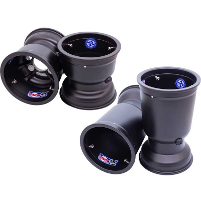 Felgensatz DOUGLAS Typ VLV 2X130mm/2X 210mm Magnesium Lochkreis 58mm, schwarz eloxiert