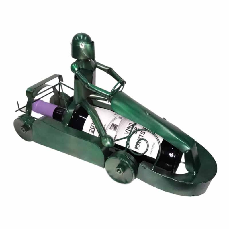 Metal Art bottle holder in kart shape (decoration mode