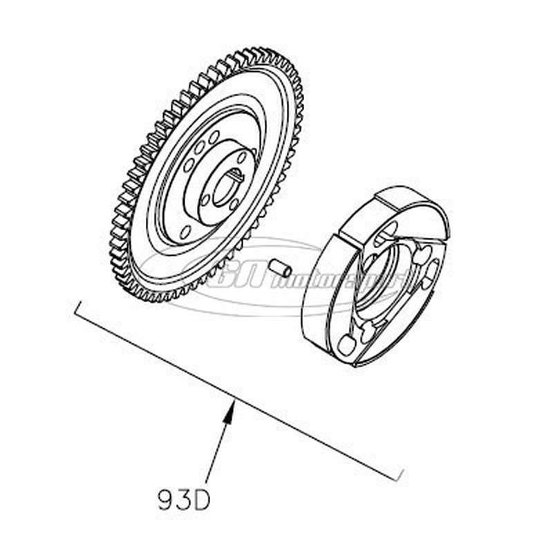 Mini Rok-Mr3 compl.clutch rotor with gear