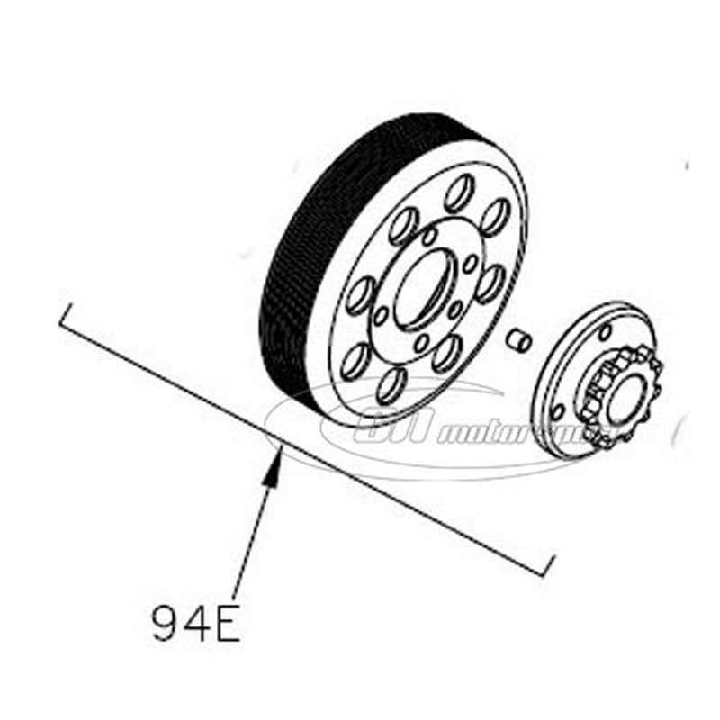 Complete clutch housing w/sprocket z12