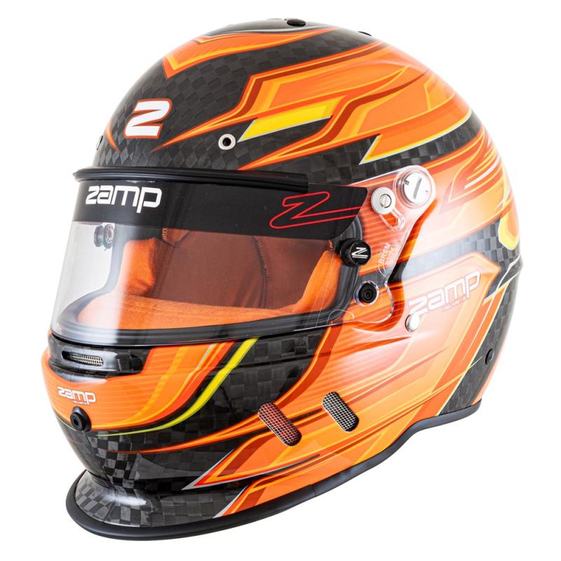 ZAMP Auto und Karthelm RZ 67D Carbon ORANGE / YELLOW FIA 2026 