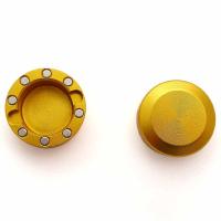 Exzenter Abdeckung Alu gold eloxiert f. O