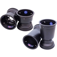 Felgensatz DOUGLAS Typ VLV 2X130mm/2X 210mm Magnesium Lochkreis 58mm, schwarz eloxiert