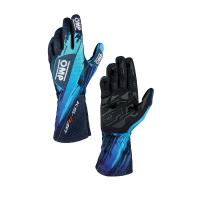 OMP Karthandschuhe KS-4 ART, schwarz/blau 