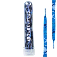 Tubelace Shoelaces, 120cm, Blue Camouflage